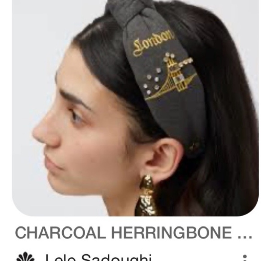 Lele Sadoughi, NWTs Embroidered Embellished London Headband - Picture 2 of 5